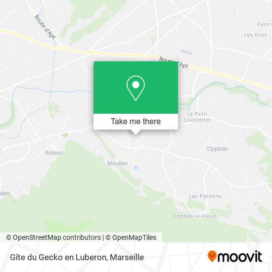 Gîte du Gecko en Luberon map