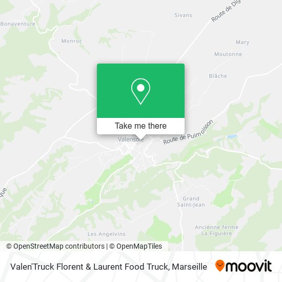 Mapa Valen'Truck Florent & Laurent Food Truck