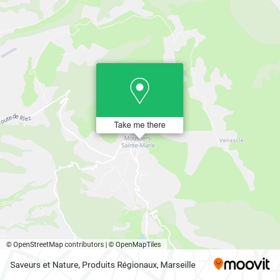 Saveurs et Nature, Produits Régionaux map