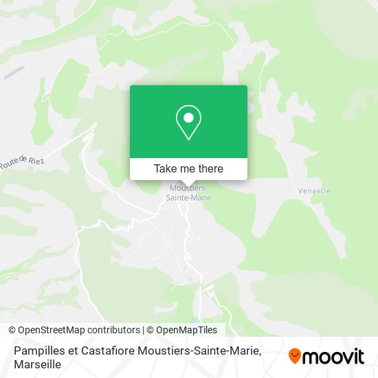 Pampilles et Castafiore Moustiers-Sainte-Marie map