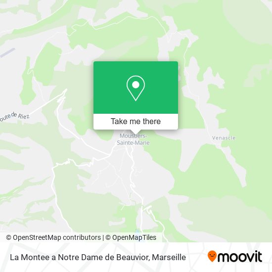 La Montee a Notre Dame de Beauvior map