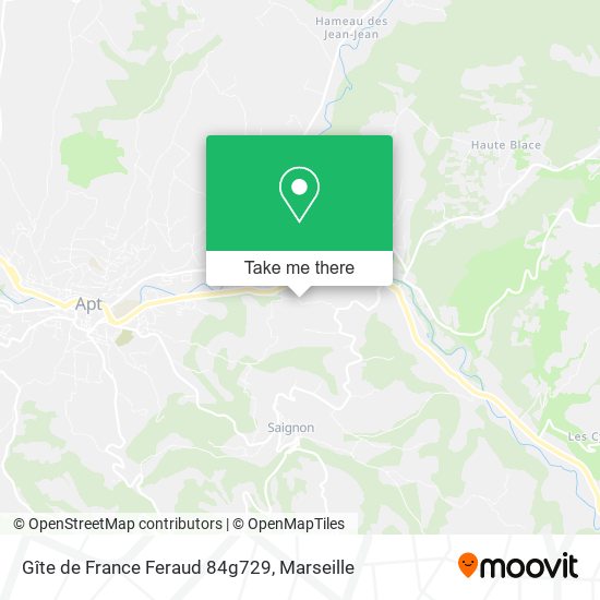 Gîte de France Feraud 84g729 map