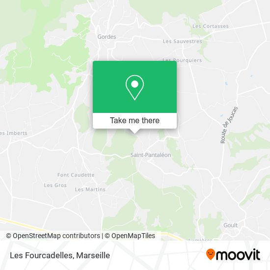 Les Fourcadelles map