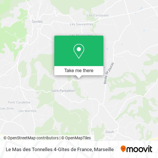 Le Mas des Tonnelles 4-Gîtes de France map