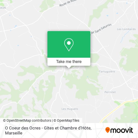 O Coeur des Ocres - Gîtes et Chambre d'Hôte map