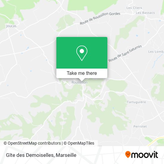 Gîte des Demoiselles map
