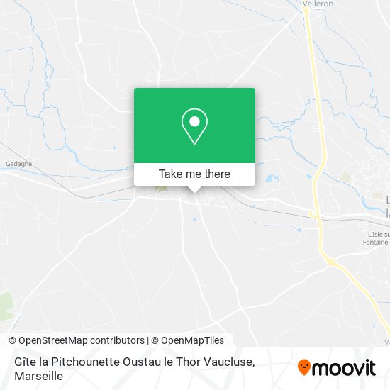 Gîte la Pitchounette Oustau le Thor Vaucluse map