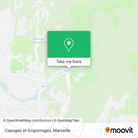 Cepages et Grignotages map
