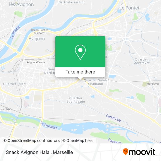 Snack Avignon Halal map