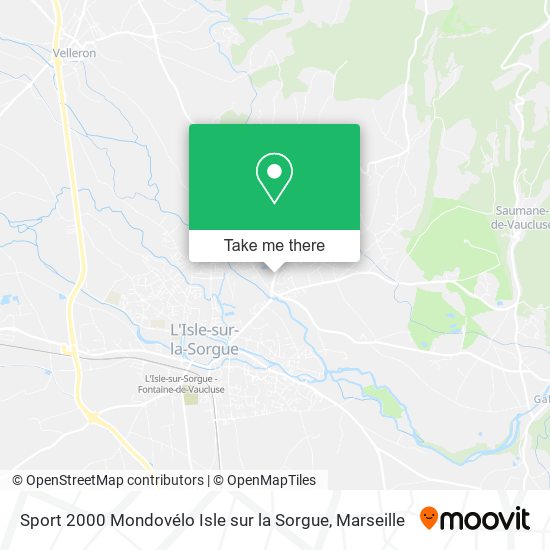 Sport 2000 Mondovélo Isle sur la Sorgue map