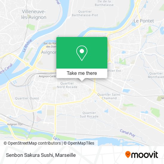 Senbon Sakura Sushi map