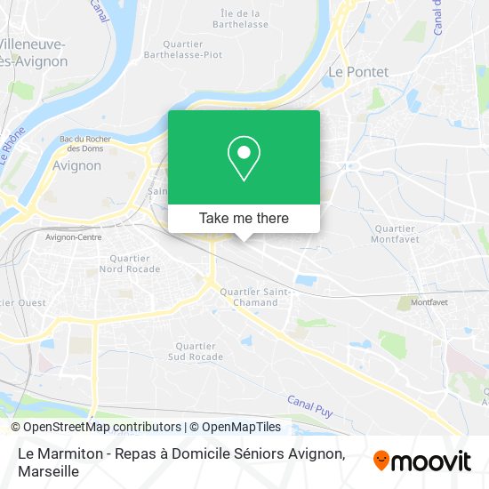 Mapa Le Marmiton - Repas à Domicile Séniors Avignon