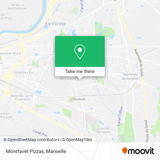 Montfavet Pizzas map