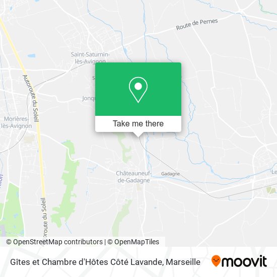 Gîtes et Chambre d'Hôtes Côté Lavande map