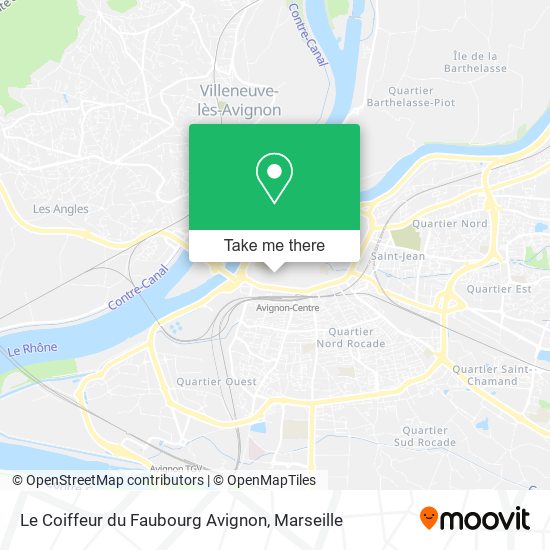 Mapa Le Coiffeur du Faubourg Avignon