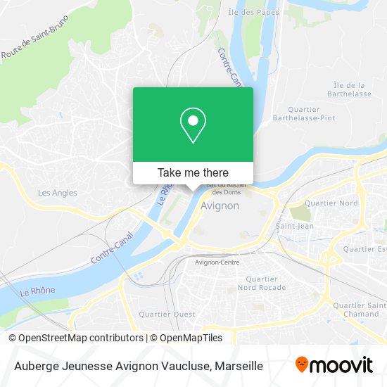 Auberge Jeunesse Avignon Vaucluse map