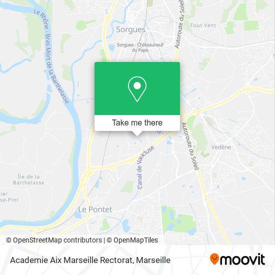 Academie Aix Marseille Rectorat map
