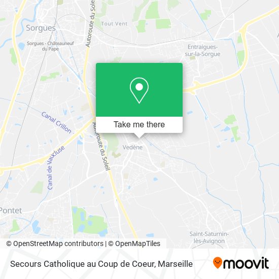 Secours Catholique au Coup de Coeur map