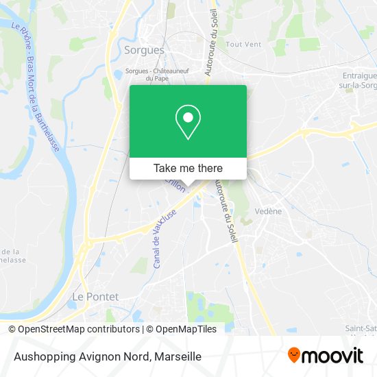 Aushopping Avignon Nord map