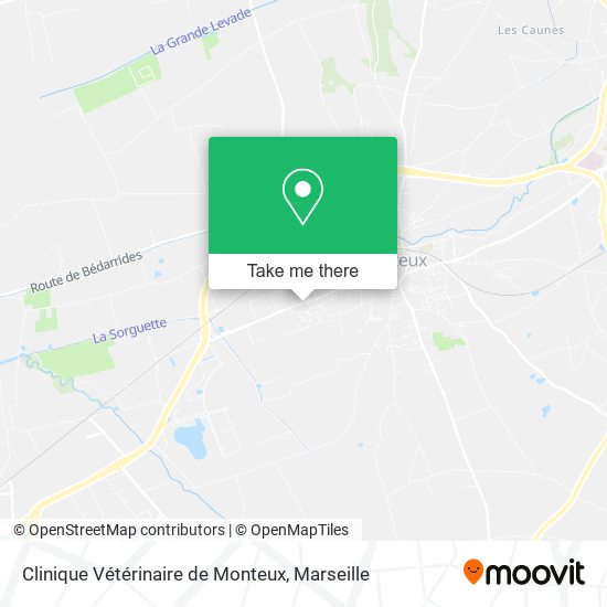 Mapa Clinique Vétérinaire de Monteux