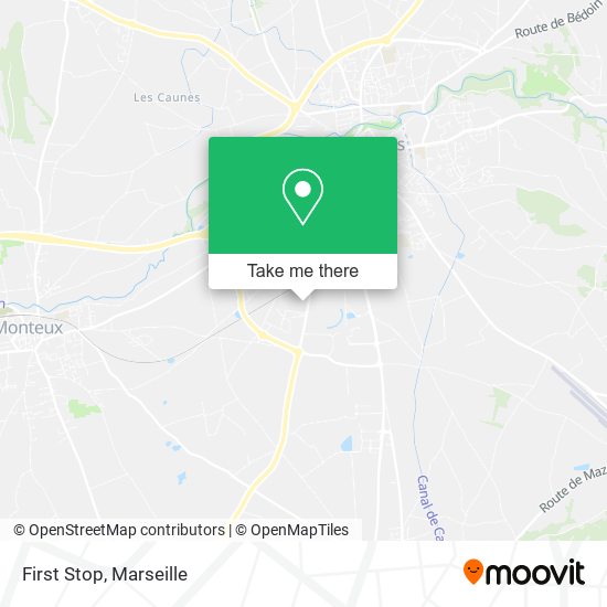 First Stop map