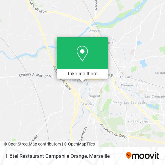Hôtel Restaurant Campanile Orange map