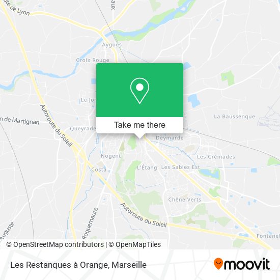 Les Restanques à Orange map