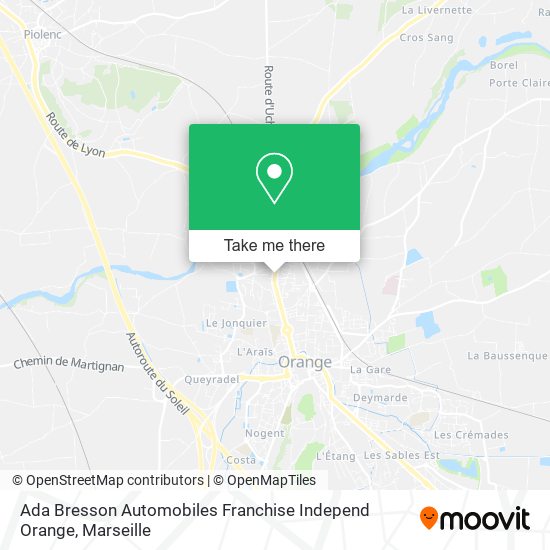Ada Bresson Automobiles Franchise Independ Orange map