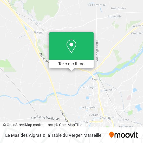 Le Mas des Aigras & la Table du Verger map