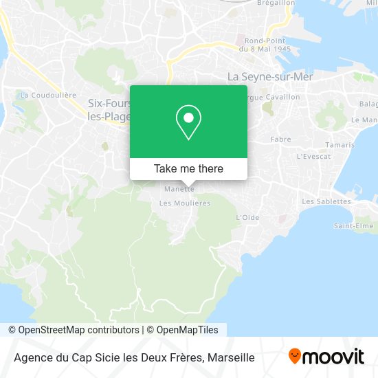 Agence du Cap Sicie les Deux Frères map