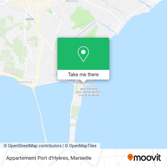 Appartement Port d'Hyères map