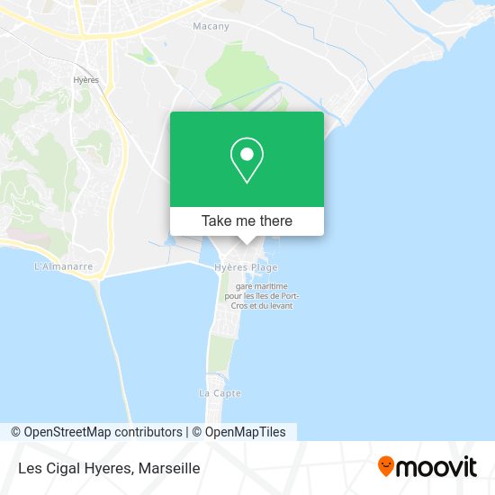 Les Cigal Hyeres map