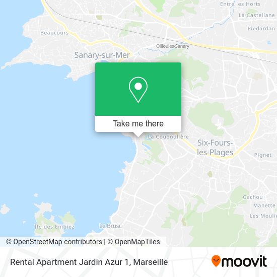 Rental Apartment Jardin Azur 1 map