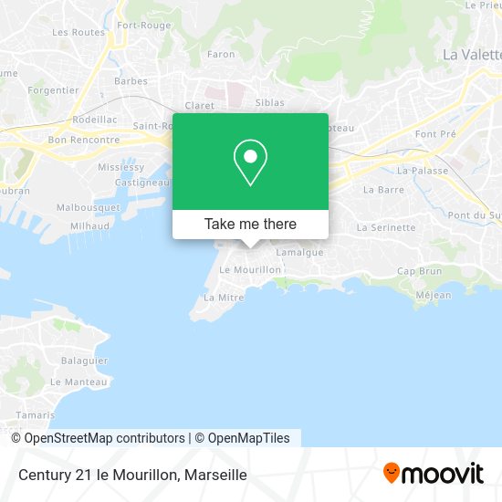 Century 21 le Mourillon map