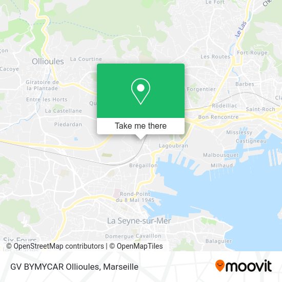 GV BYMYCAR Ollioules map