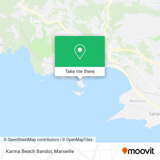 Karma Beach Bandol map