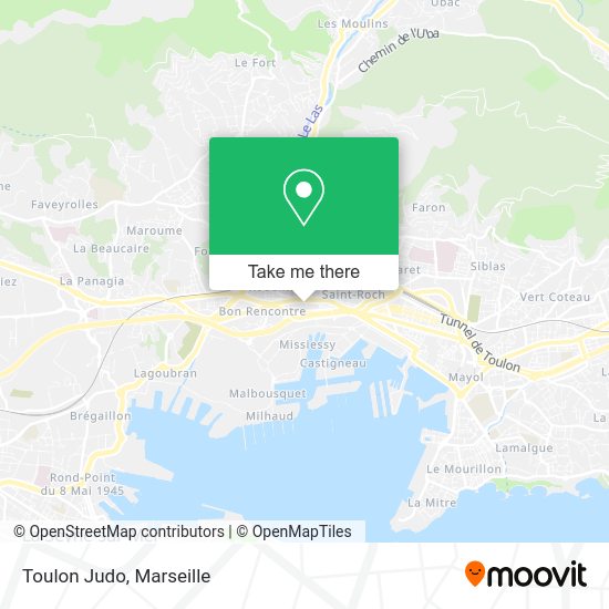 Toulon Judo map