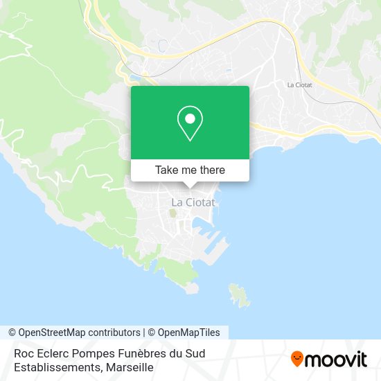Roc Eclerc Pompes Funèbres du Sud Establissements map