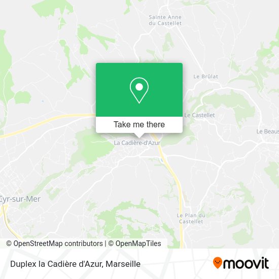 Duplex la Cadière d'Azur map