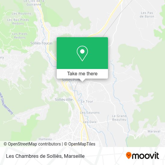 Les Chambres de Solliès map