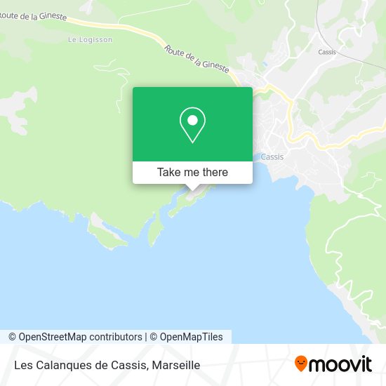 Les Calanques de Cassis map