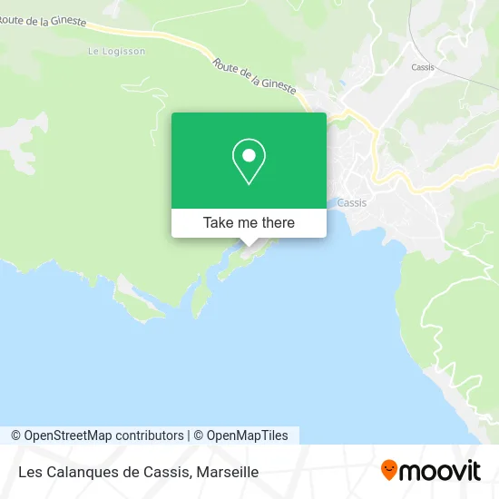 Les Calanques de Cassis map