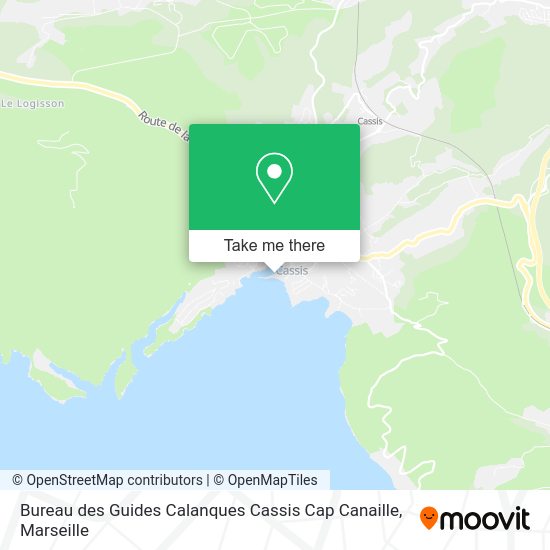 Bureau des Guides Calanques Cassis Cap Canaille map