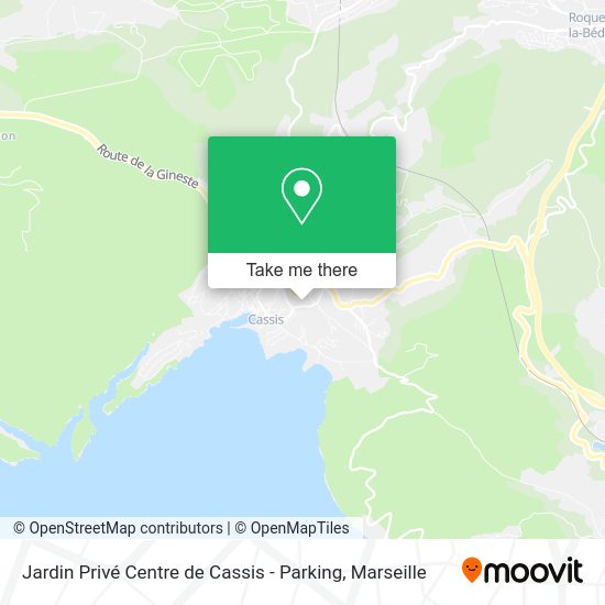 Jardin Privé Centre de Cassis - Parking map