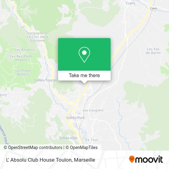 L' Absolu Club House Toulon map