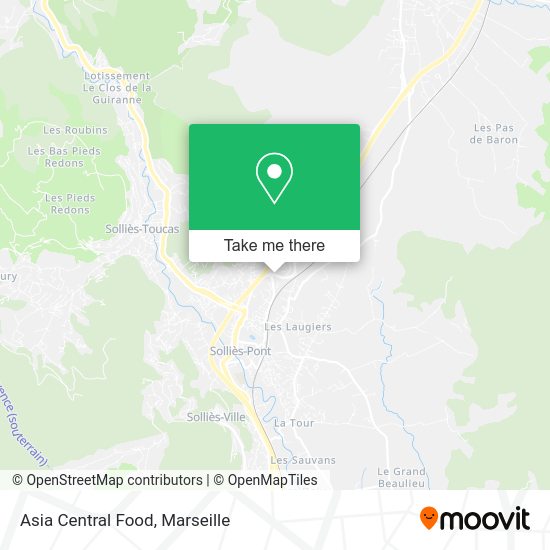 Asia Central Food map