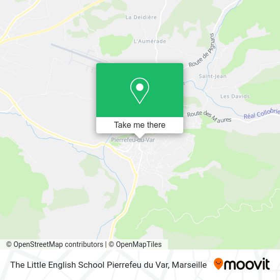 The Little English School Pierrefeu du Var map