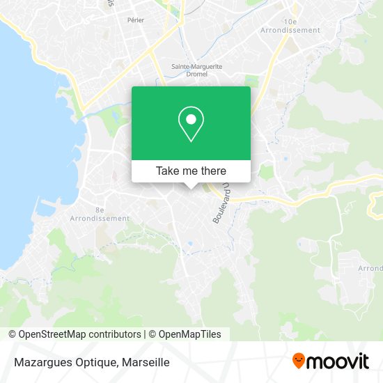 Mazargues Optique map