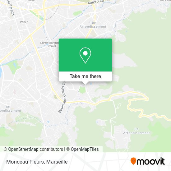 Monceau Fleurs map