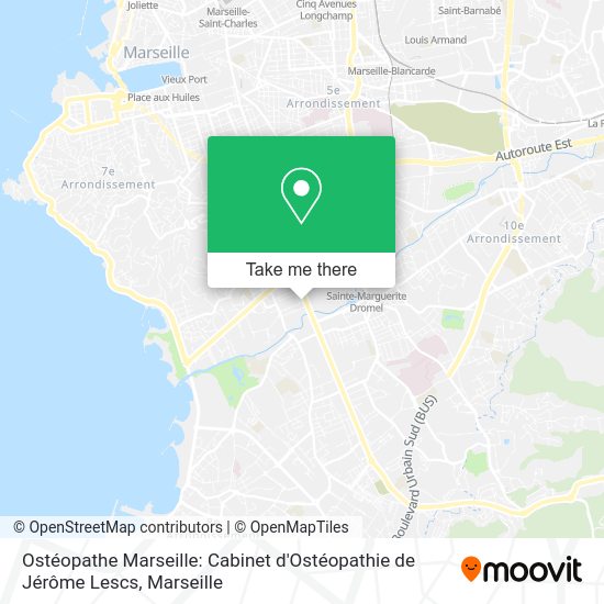 Ostéopathe Marseille: Cabinet d'Ostéopathie de Jérôme Lescs map